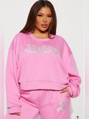 Fashion Nova Hot Pink Logo Sweatshirt